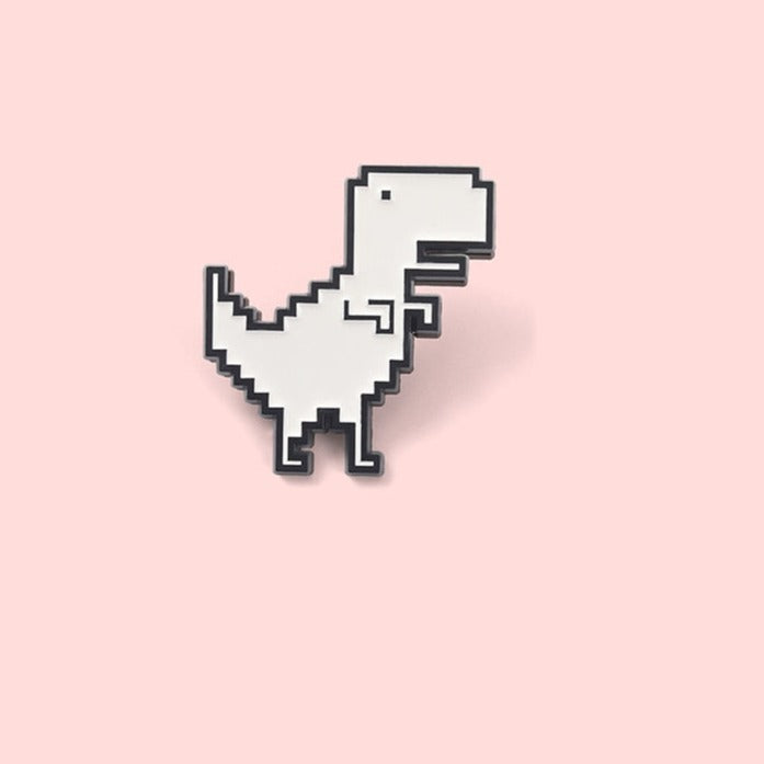 Pin - pixelated dinosaur