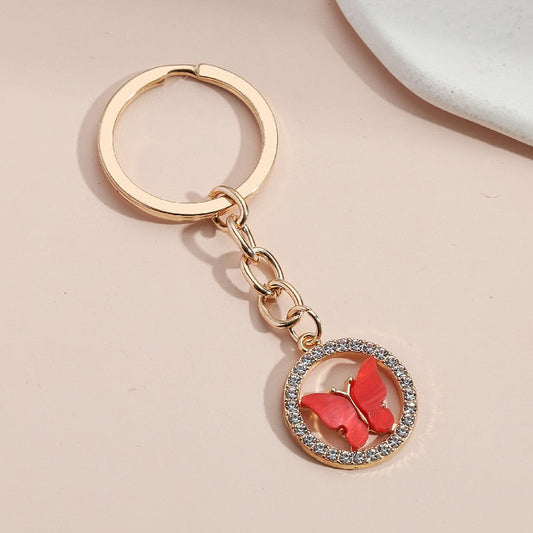 Butterfly motif keychain