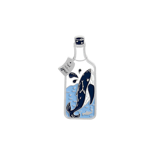 Pin - whale in a bottle