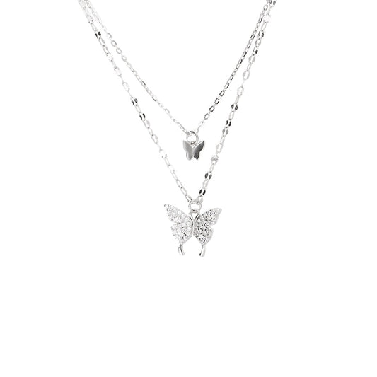 Double necklace - butterfly