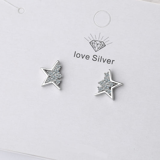 Silver earrings - stars