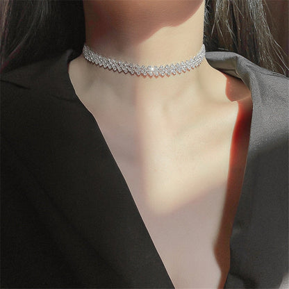 Cubic zirconia choker necklace