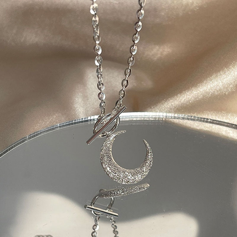 Necklace with a moon