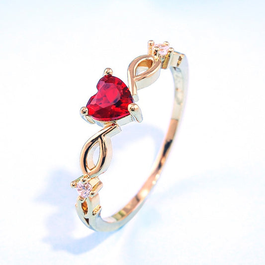 Heart-shaped zirconia ring