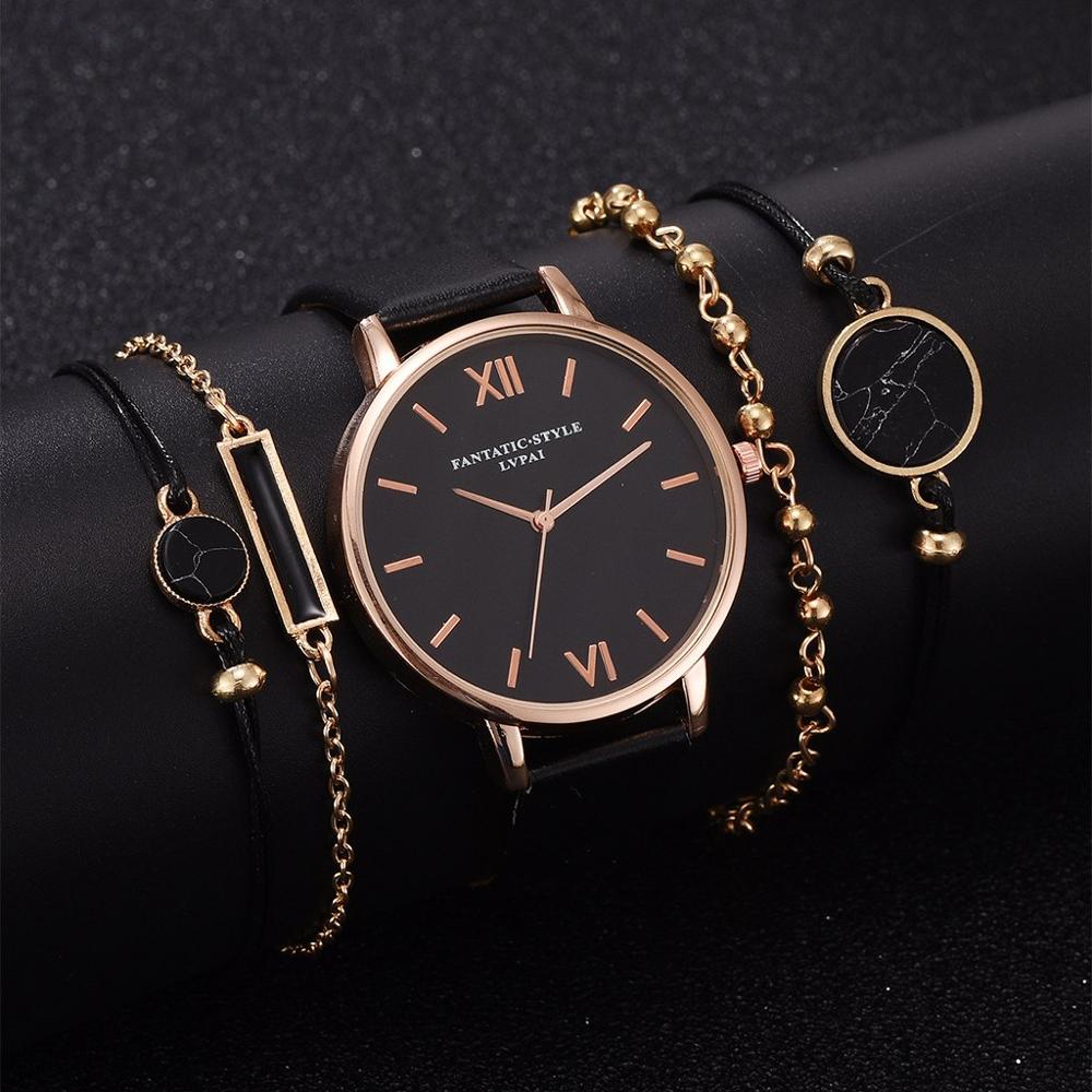 Ladies watch with a set of bracelets