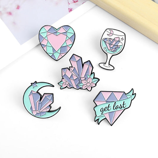 Crystal motif pins