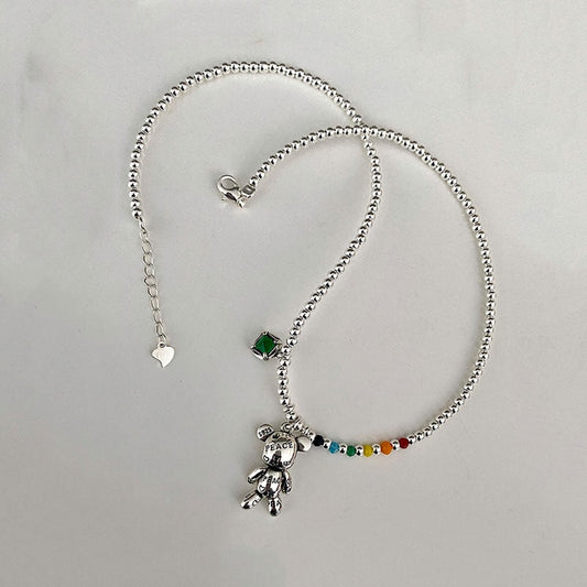 Necklace with a teddy bear motif