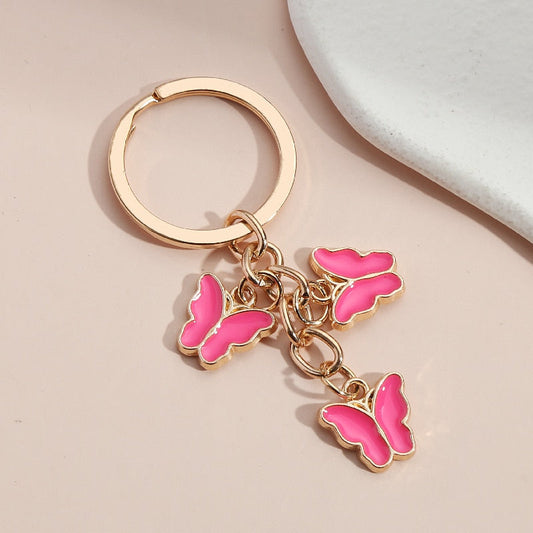 Butterfly motif keychain