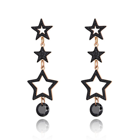 Black earrings - stars