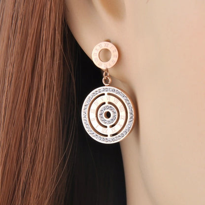 Round hanging earrings