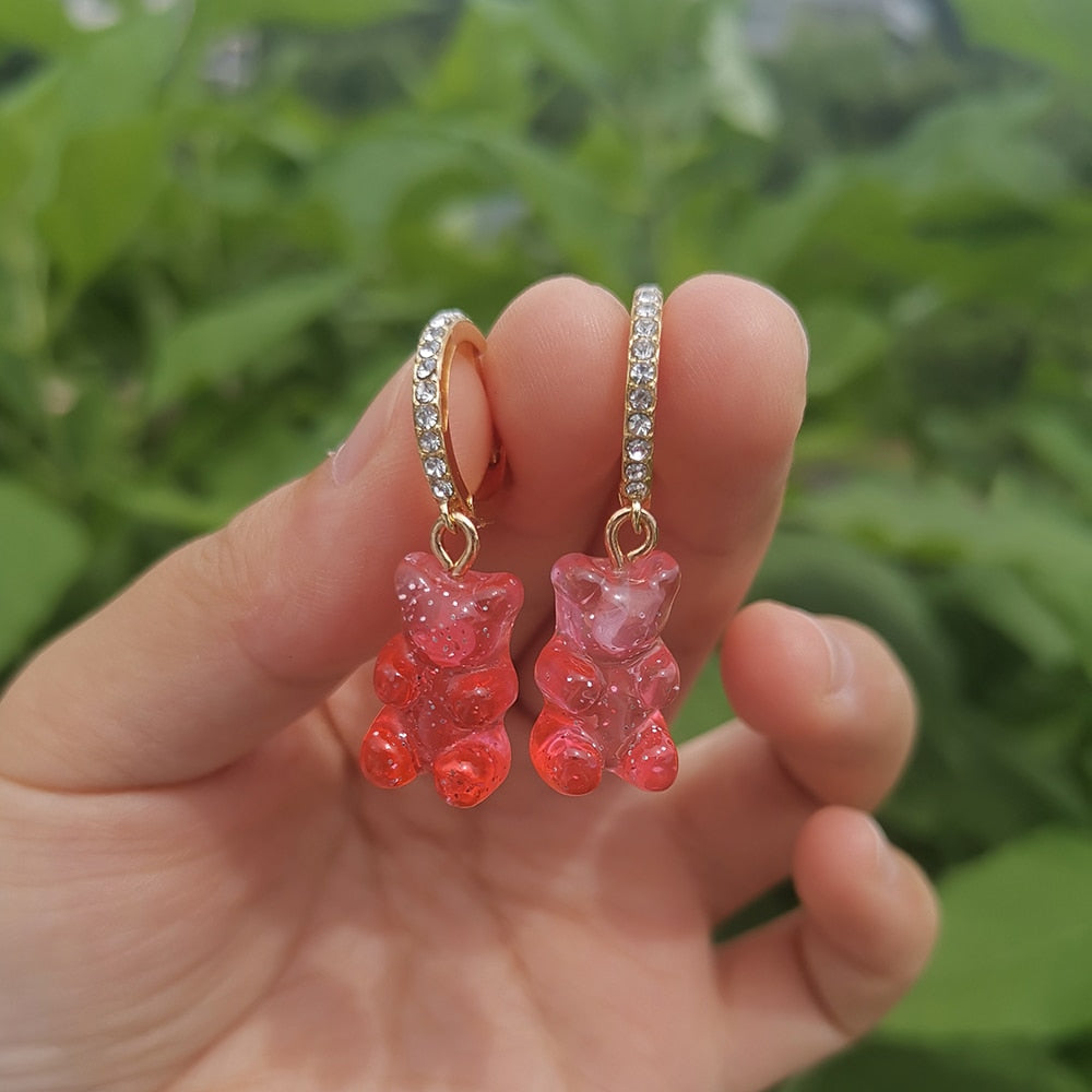 Teddy bear earrings