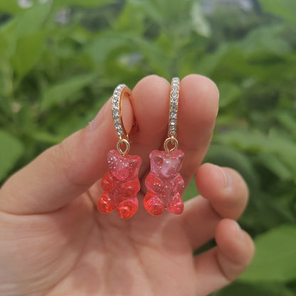 Teddy bear earrings