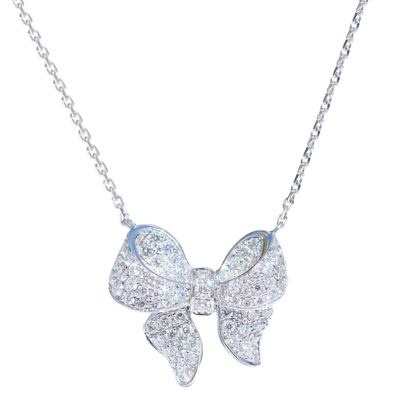 Necklace with a bow pendant