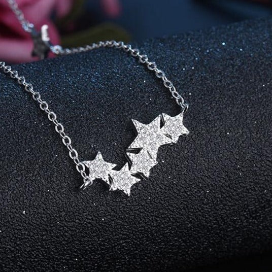 Silver necklace - stars