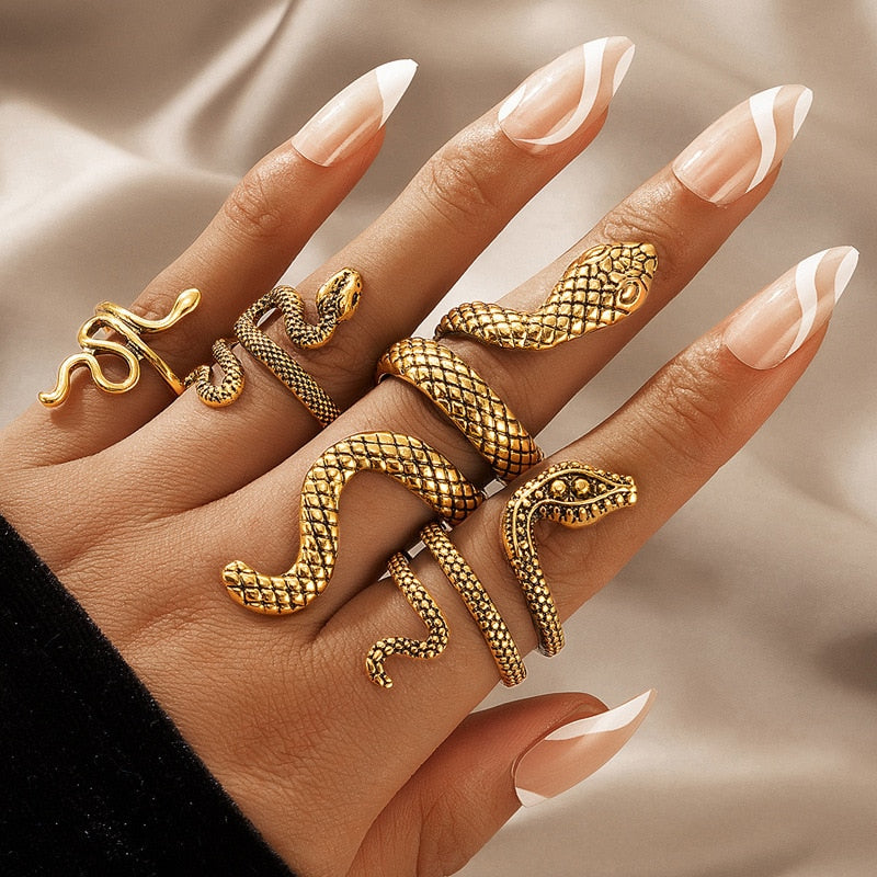 Snake Rings Set