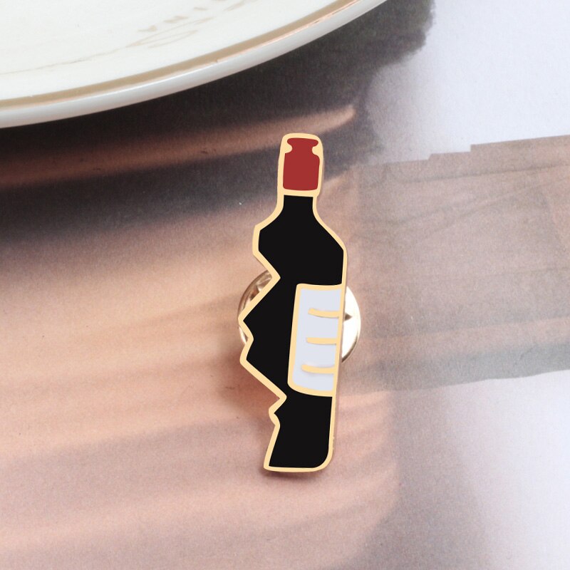 Set of pins - wine and heart