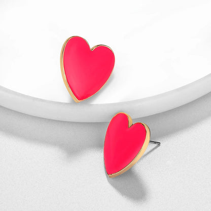 Earrings - colorful hearts