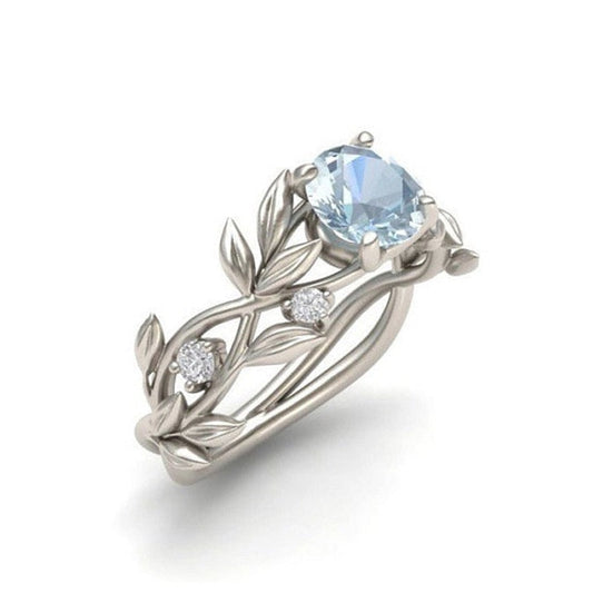 Leaf motif ring