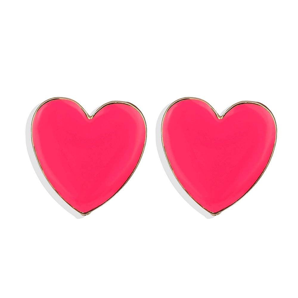 Earrings - colorful hearts