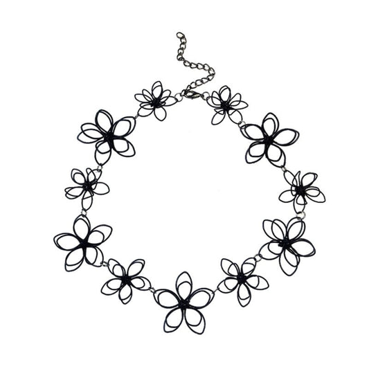 Choker necklace - flowers