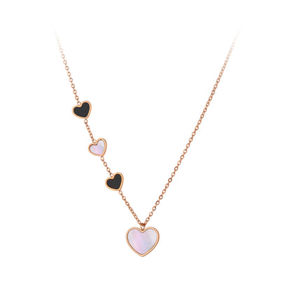 Necklace with hearts