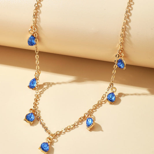 Necklace with blue stones