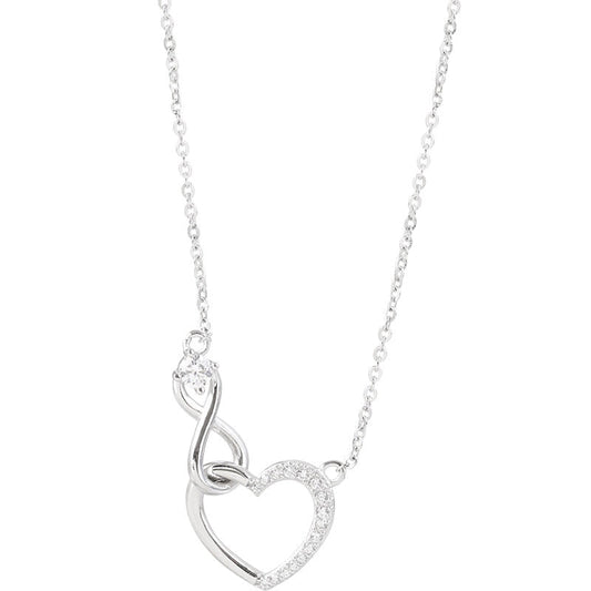 Necklace with zircons - heart