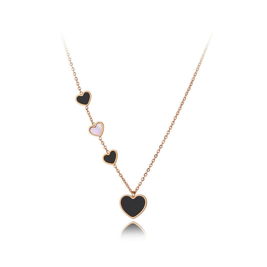 Necklace with hearts