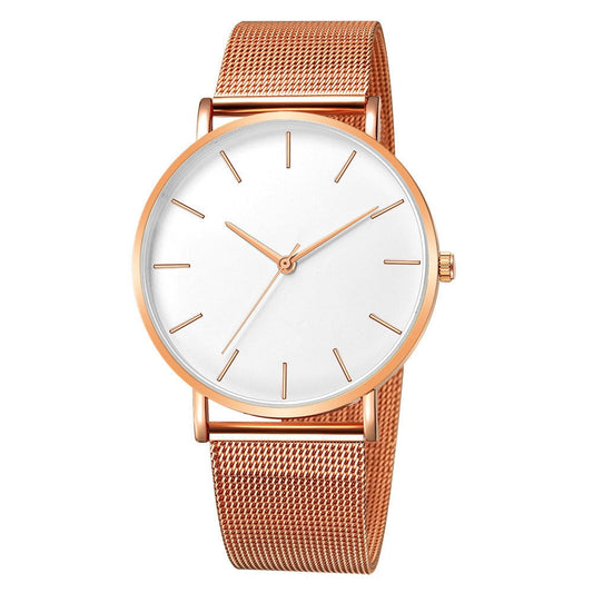 Minimalistic ladies watch on a bracelet