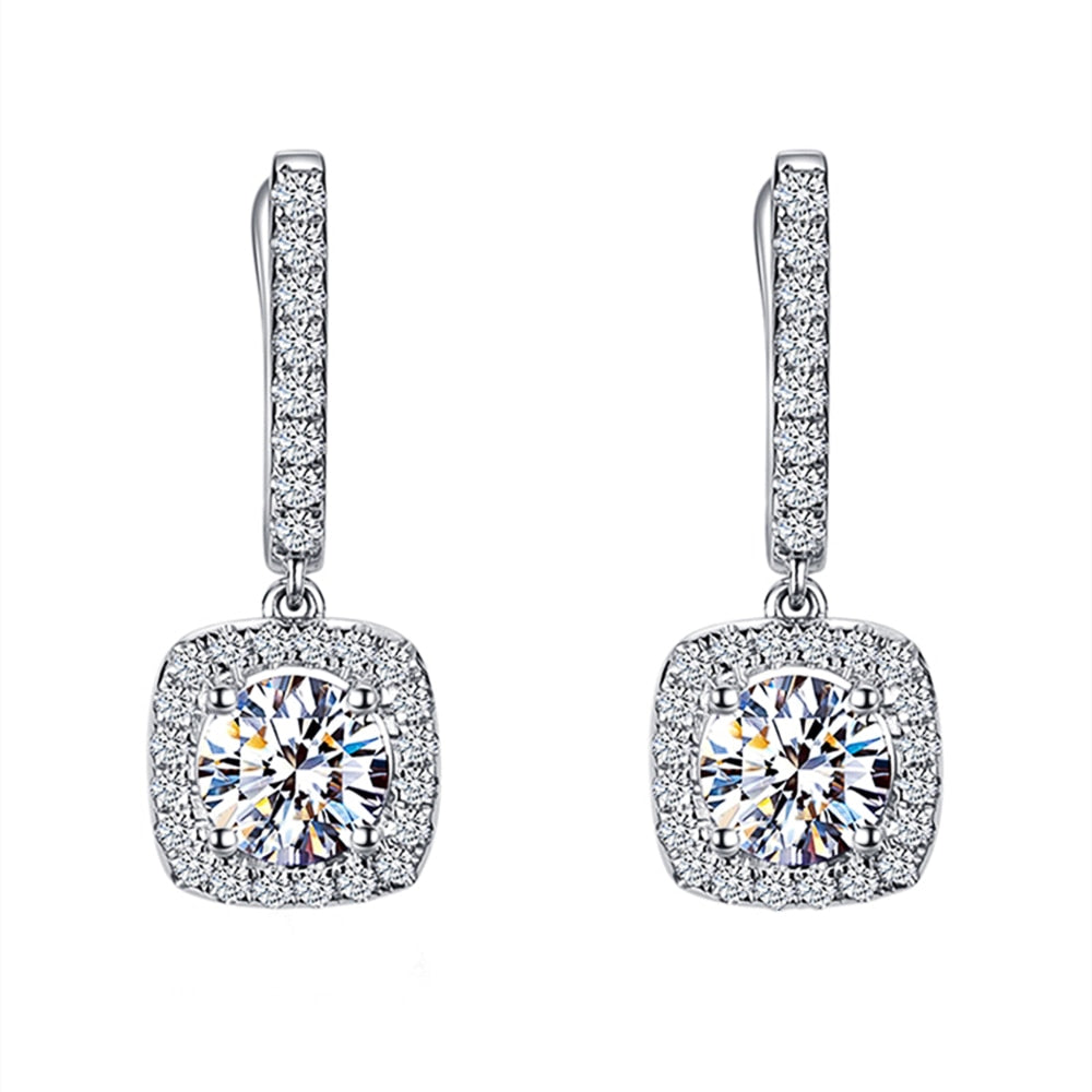 Earrings with zirconia