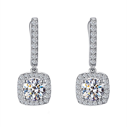 Earrings with zirconia