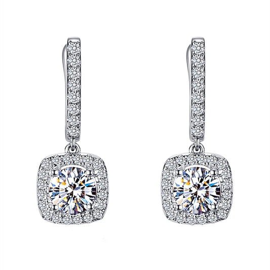 Earrings with zirconia