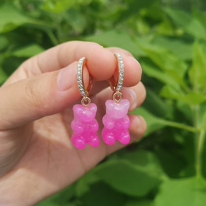 Teddy bear earrings