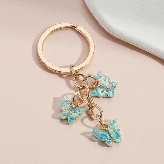 Butterfly motif keychain