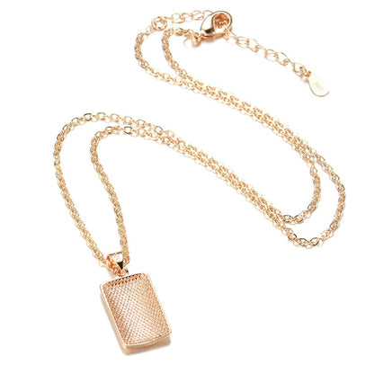 Necklace with a rectangular pendant