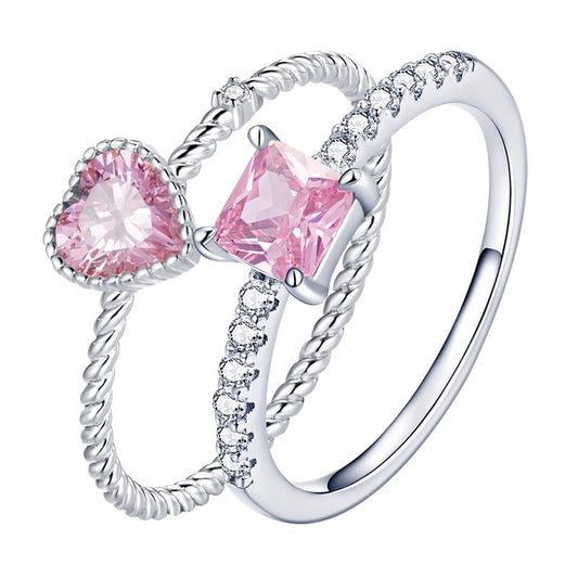 Ring with a pink stone