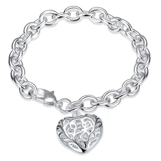 Silver bracelet with a pendant