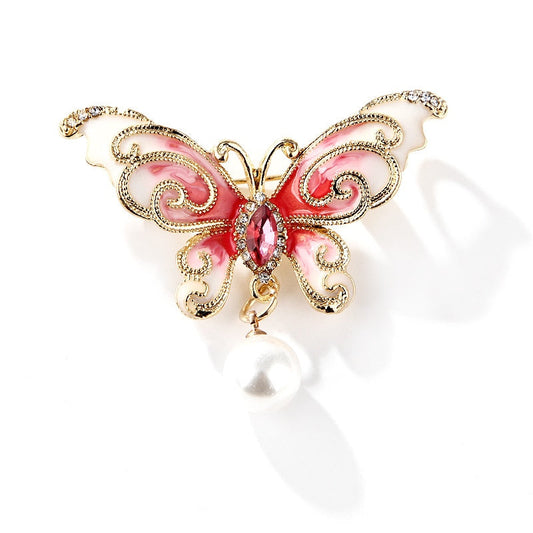 Marble butterfly brooch