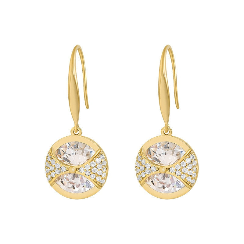 Earrings with zirconia