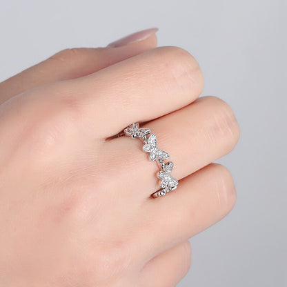 Butterfly motif ring