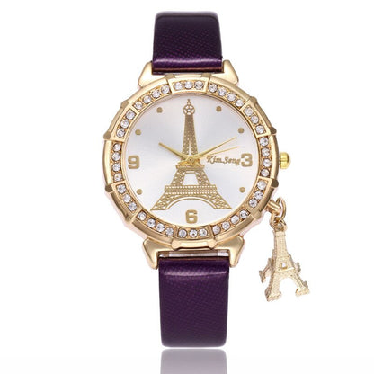 Ladies watch with Eiffel Tower motif