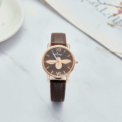 Ladies watch with a bee motif