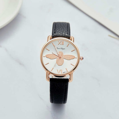 Ladies watch with a bee motif