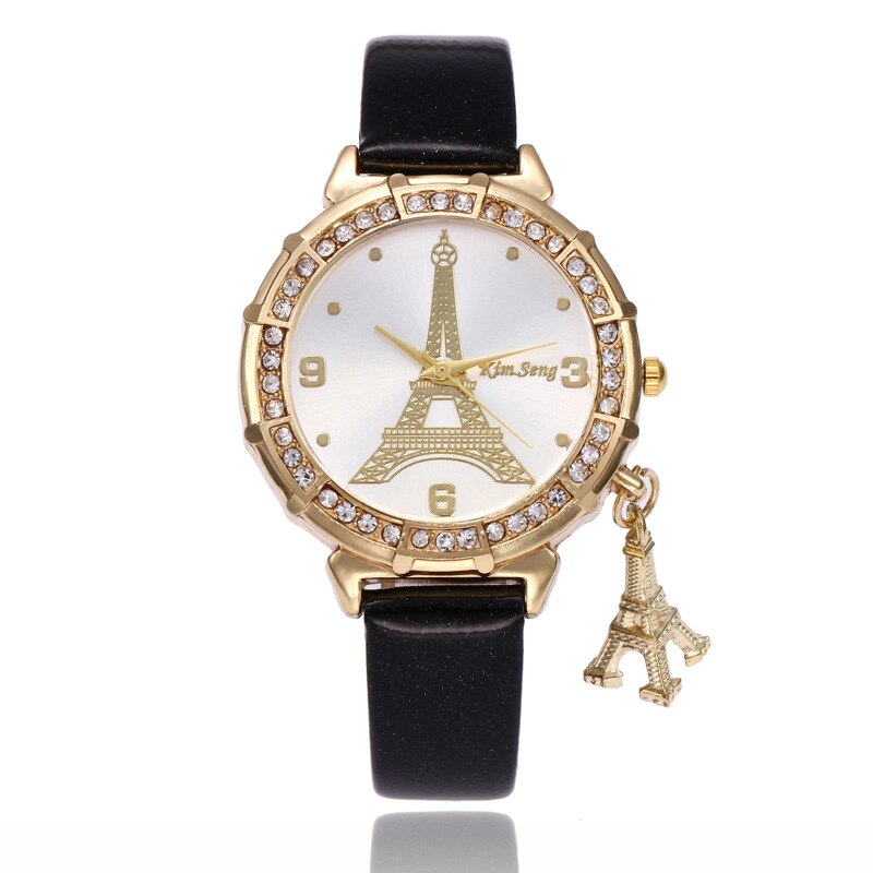 Ladies watch with Eiffel Tower motif