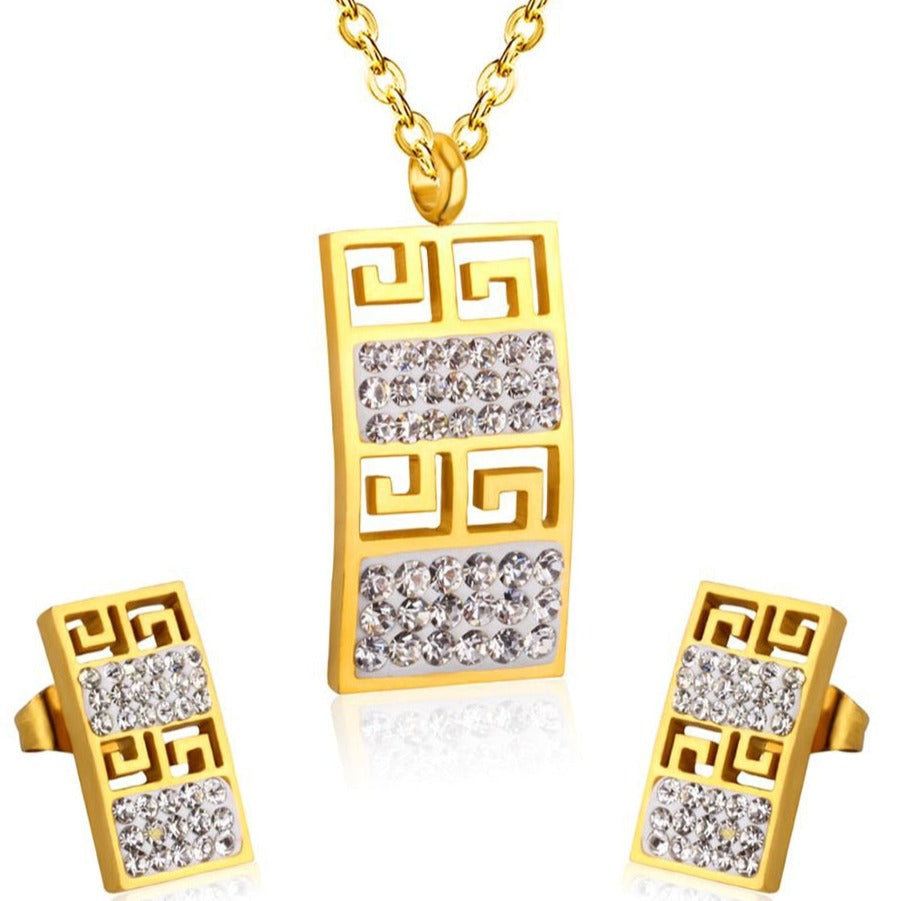 Geometric jewelry set