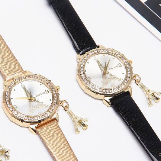 Ladies watch with Eiffel Tower motif